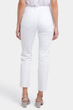 NYDJ Sheri Slim Ankle Jeans With Frayed Hems - Optic White