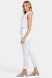 NYDJ Sheri Slim Ankle Jeans With Frayed Hems - Optic White