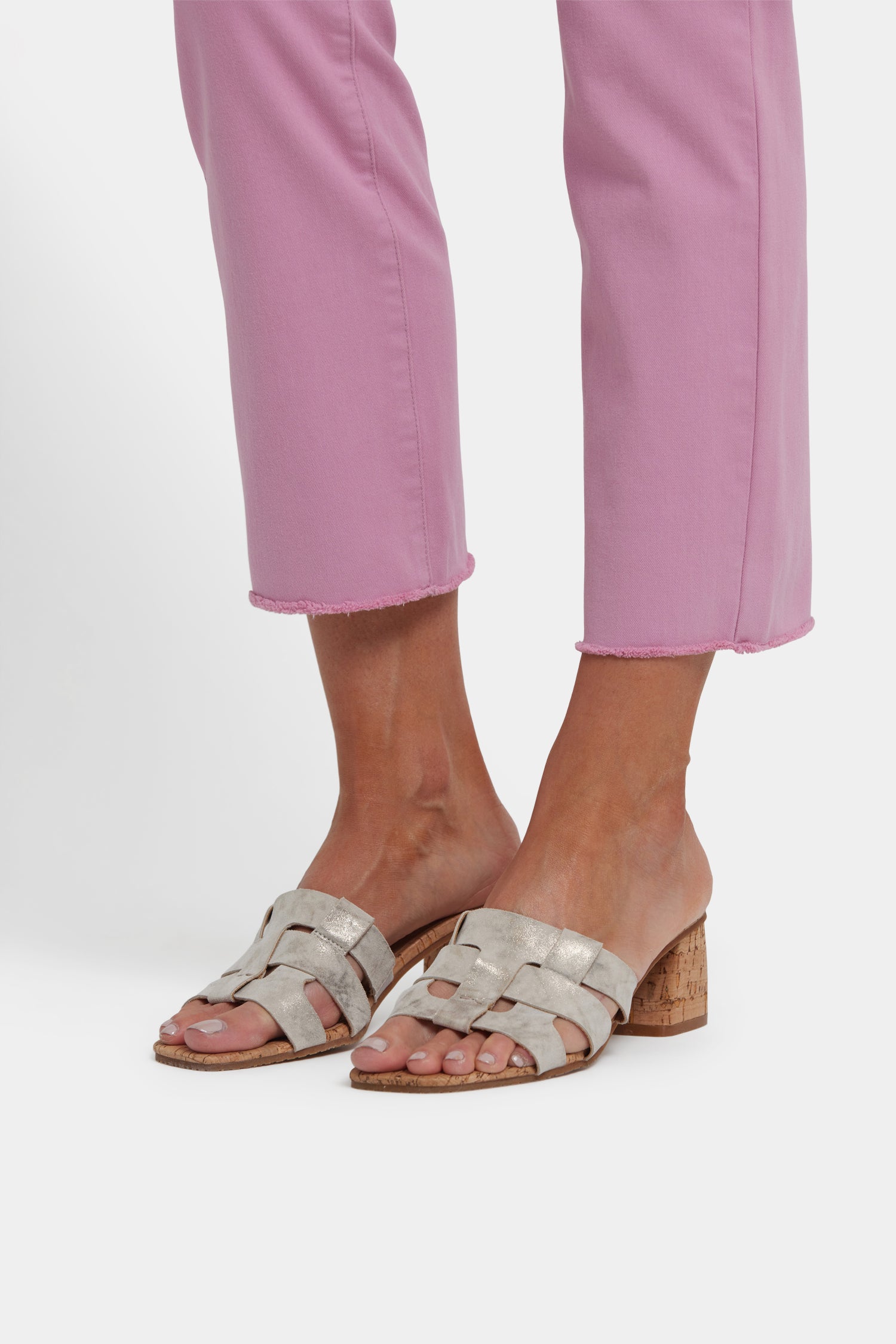 Sheri Slim Ankle Jeans With Frayed Hems - Ballet Pink | NYDJ