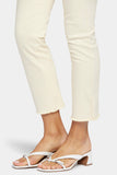 NYDJ Sheri Slim Ankle Jeans With Frayed Hems - Banana Sorbet
