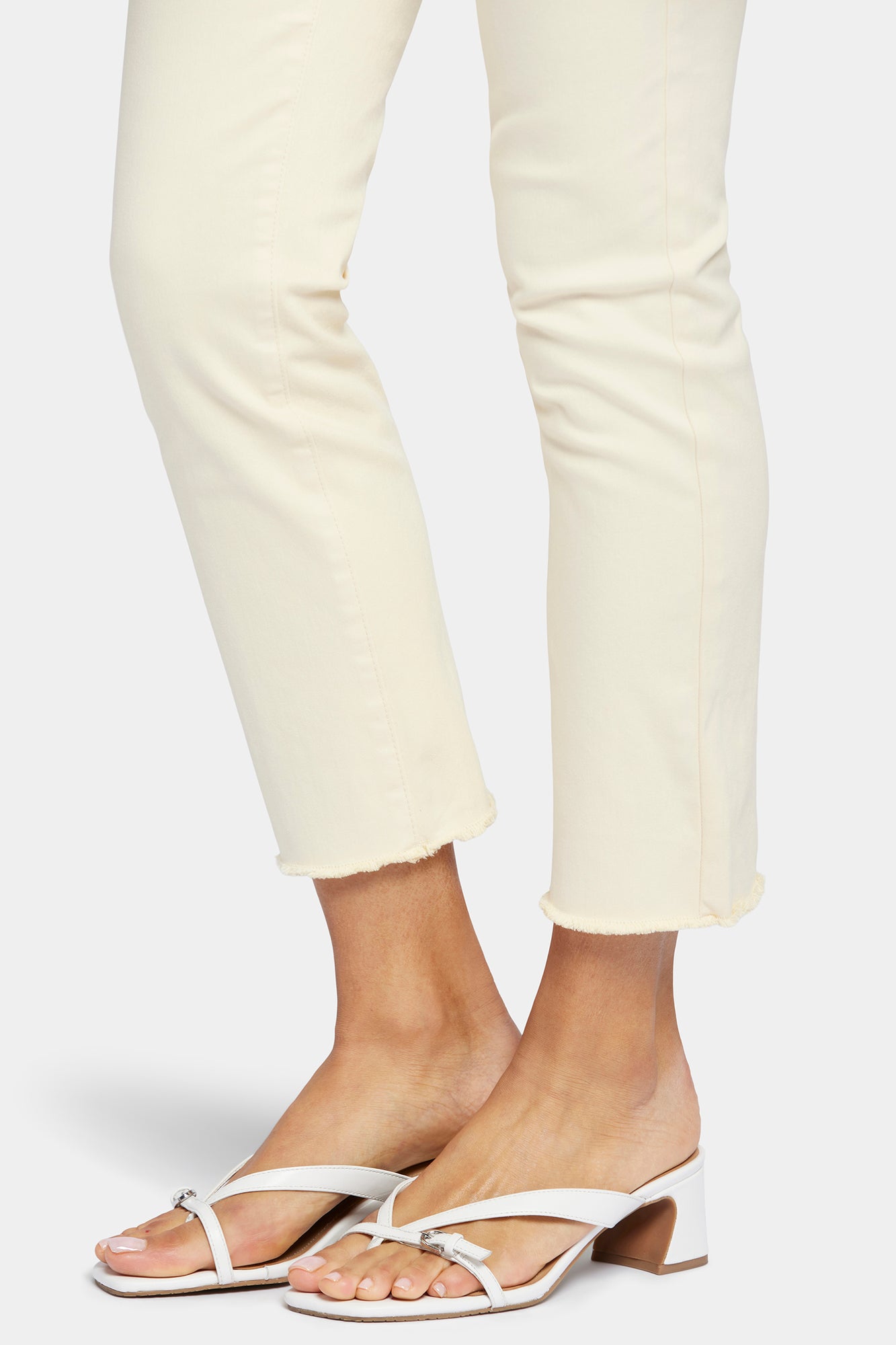 Sheri Slim Ankle Jeans With Frayed Hems - Banana Sorbet Tan | NYDJ