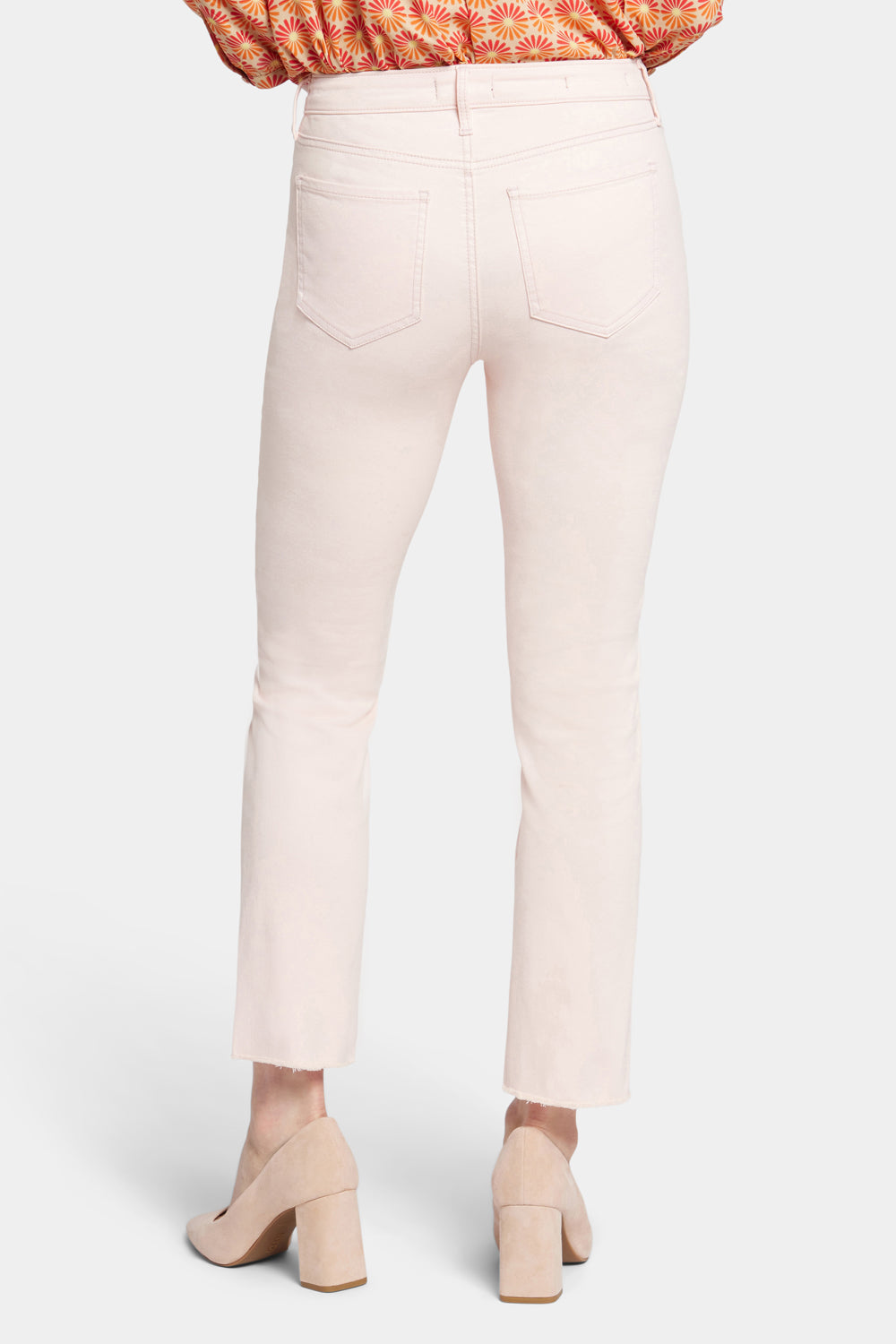 NYDJ Sheri Slim Ankle Jeans With Frayed Hems - Carnation