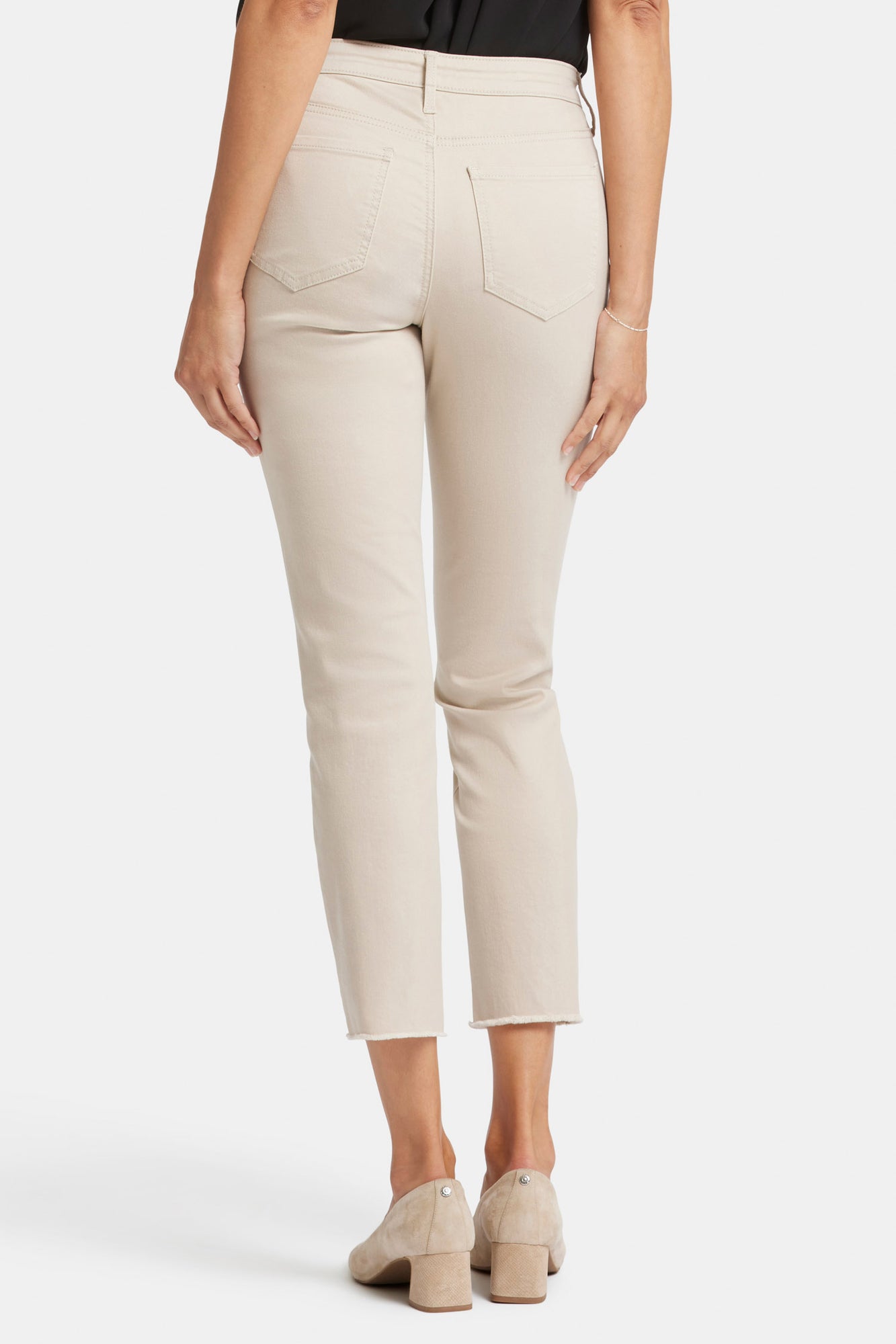 NYDJ Sheri Slim Ankle Jeans With Frayed Hems - Feather