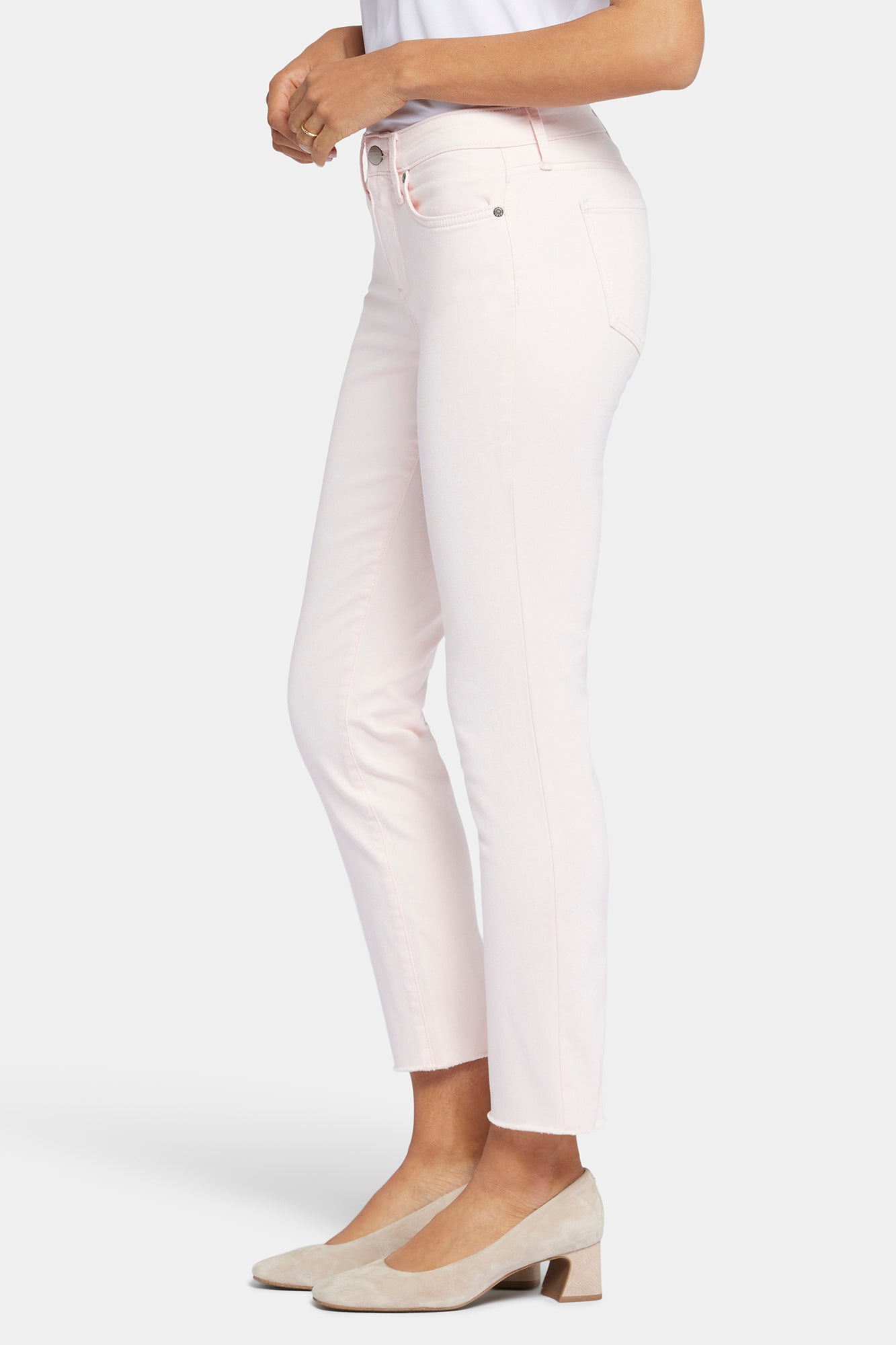 NYDJ Sheri Slim Ankle Jeans With Frayed Hems - Felicity