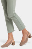 NYDJ Sheri Slim Ankle Jeans With Frayed Hems - Lily Pad