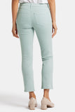 NYDJ Sheri Slim Ankle Jeans With Frayed Hems - Snowpass Mint