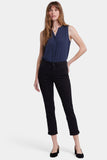 NYDJ Sheri Slim Ankle Jeans With Roll Cuffs - Black