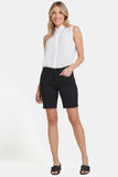 NYDJ Ella Denim Shorts With Side Slits - Black