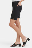 NYDJ Ella Denim Shorts With Side Slits - Black
