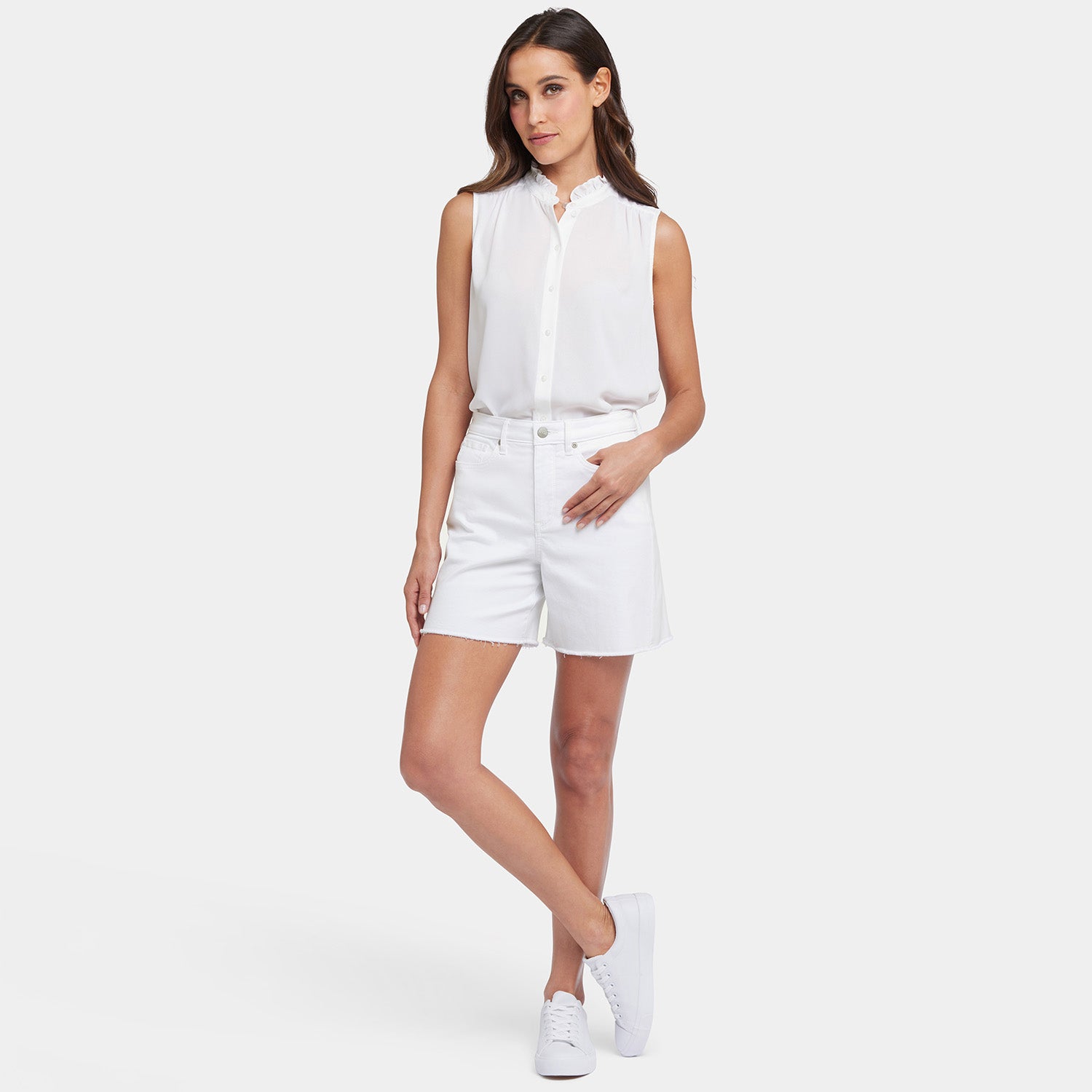 Berkyn Relaxed Denim Shorts With Super High Rise And Frayed