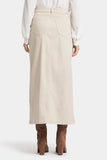 NYDJ High Rise Long Skirt With Center Front Slit - Feather