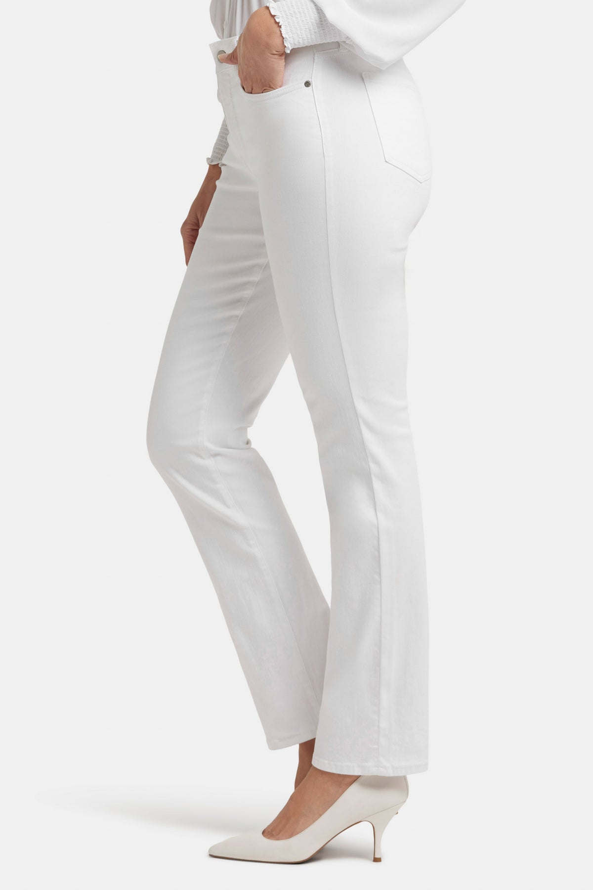 NYDJ Marilyn Straight Jeans  - White