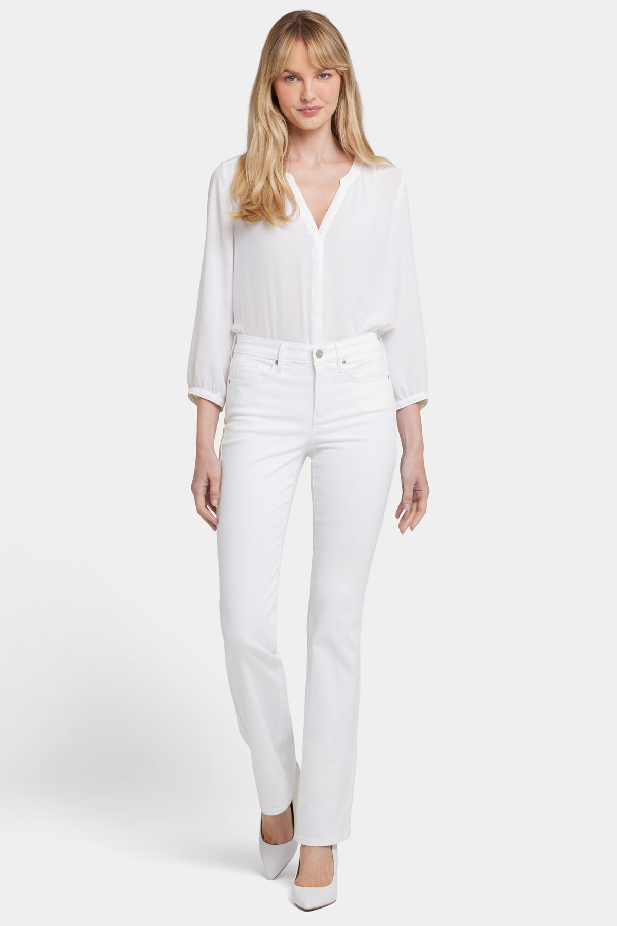 NYDJ Barbara Bootcut Jeans  - Optic White