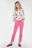 NYDJ Marilyn Straight Ankle Jeans  - Pink Peony