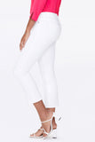 NYDJ Marilyn Straight Ankle Jeans With Concealed Snap Waistband And Side Slits - Optic White