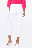 NYDJ Marilyn Straight Ankle Jeans With Concealed Snap Waistband And Side Slits - Optic White