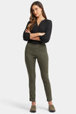 NYDJ Basic Legging Pants In Stretch Faux Suede - Vine Leaf