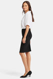 NYDJ 5-Pocket Pencil Skirt In Stretch Faux Suede - Black