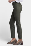 NYDJ Sheri Slim Pants In Stretch Faux Suede - Vine Leaf