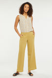 NYDJ Straight Pull-On Pants In Cotton Gauze - Olive Oil