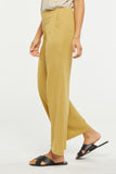 NYDJ Straight Pull-On Pants In Cotton Gauze - Olive Oil