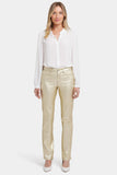 NYDJ Coated Marilyn Straight Jeans  - Gold Coated