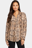 NYDJ Becky Blouse  - Victorian Python Pink Taupe