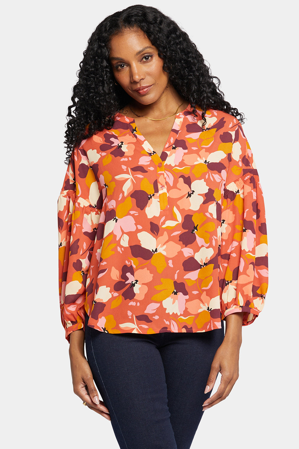 NYDJ Paulina Peasant Blouse  - Gingervale
