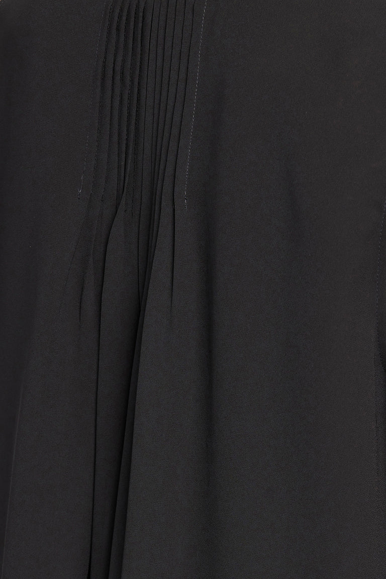 NYDJ Sleeveless Pintuck Blouse  - Black