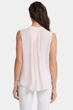 NYDJ Sleeveless Pintuck Blouse   - Light Primrose