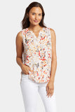 NYDJ Sleeveless Pintuck Blouse   - Rocoso Way