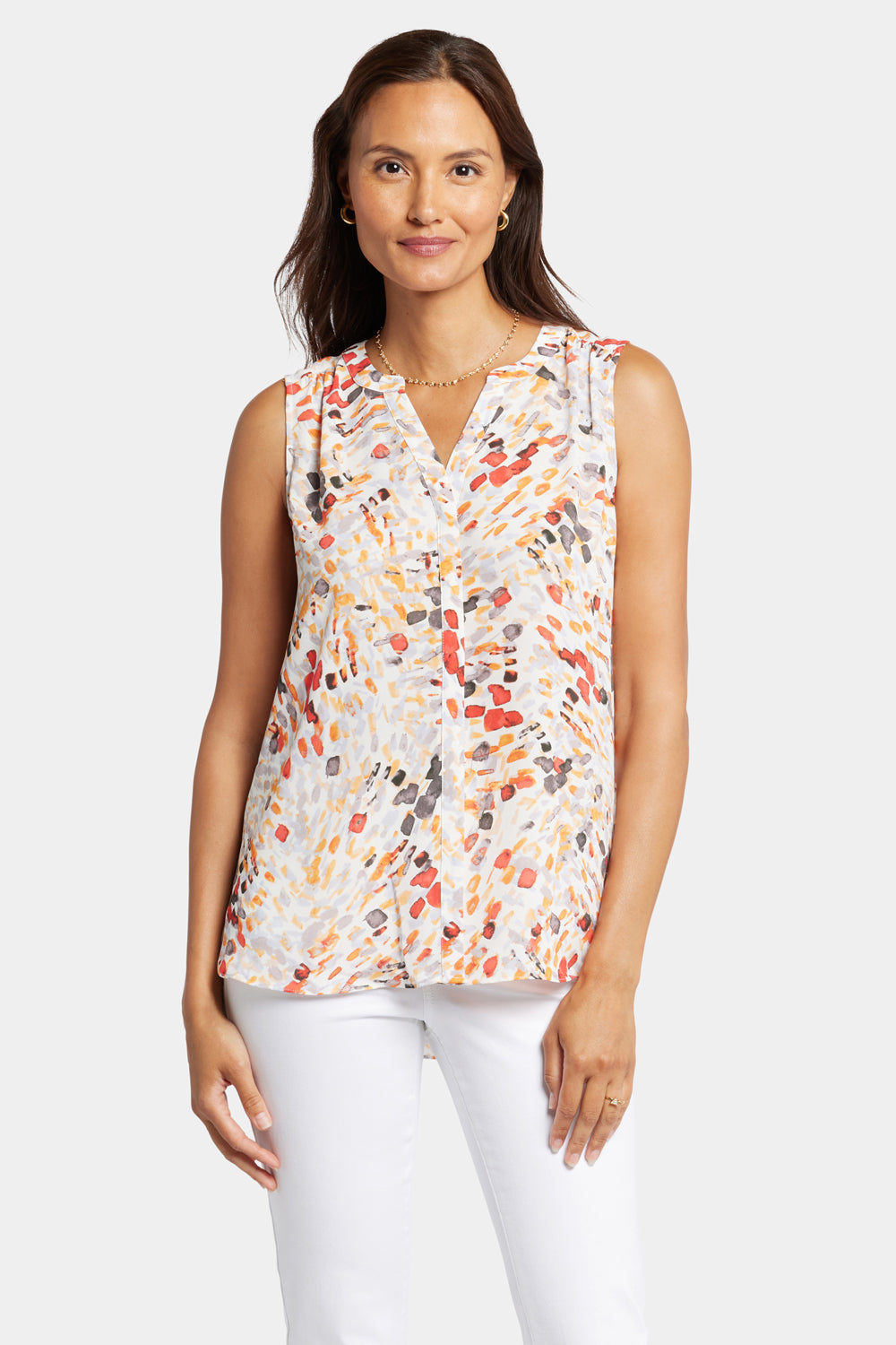 NYDJ Sleeveless Pintuck Blouse   - Rocoso Way