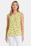 NYDJ Sleeveless Pintuck Blouse   - Mimosa Park