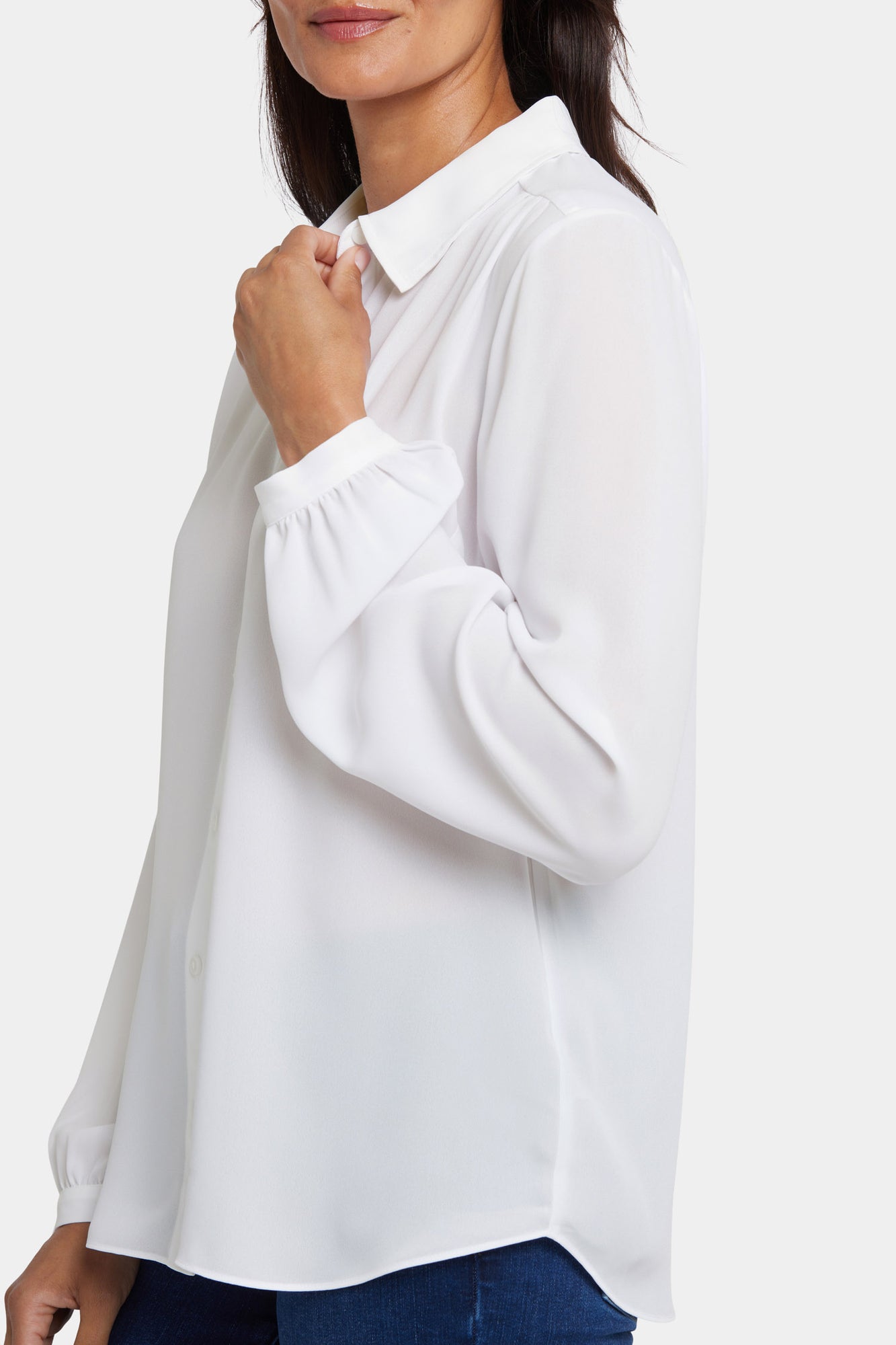 NYDJ Modern Blouse  - Optic White