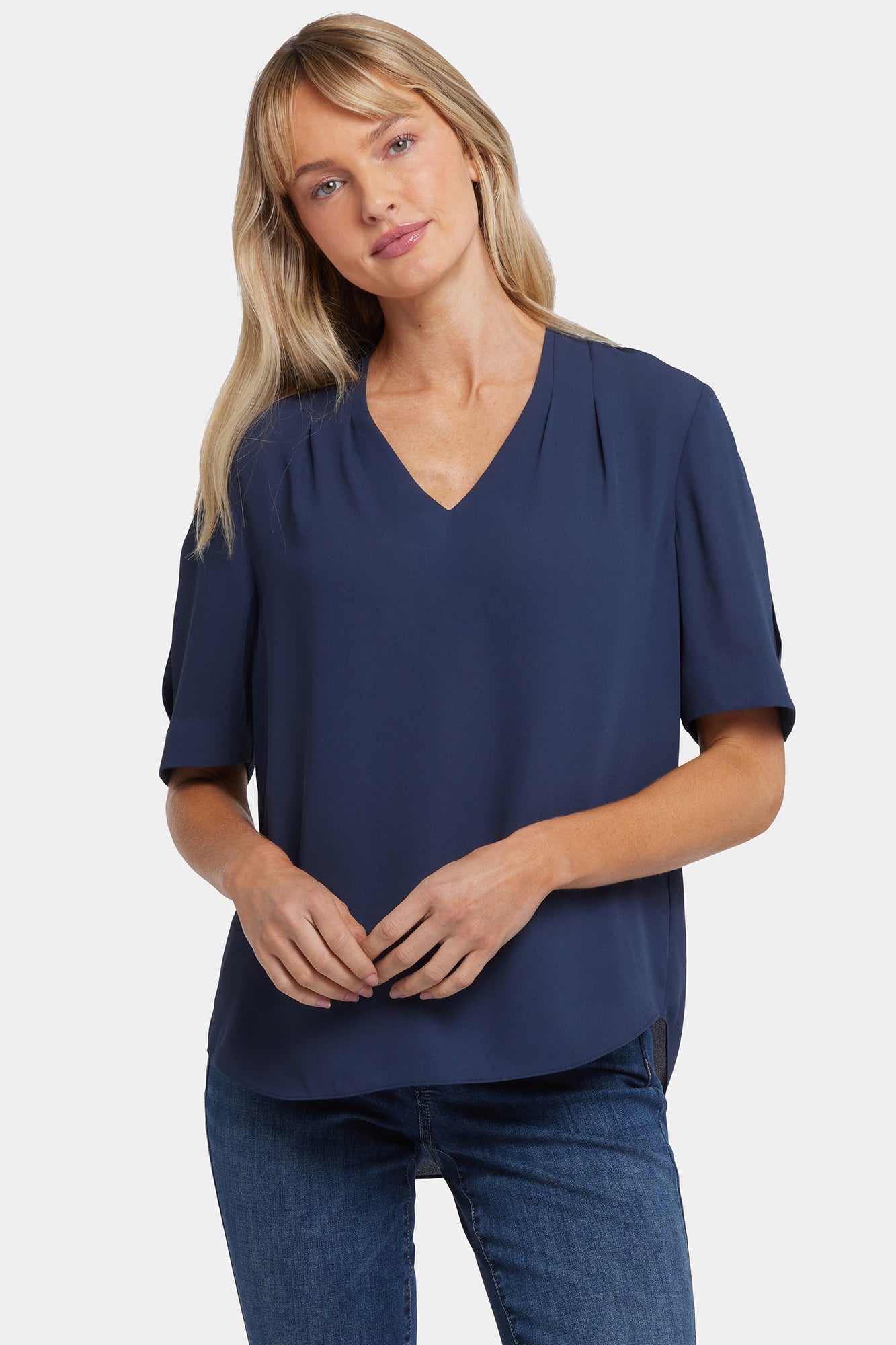 NYDJ Charming Top  - Oxford Navy