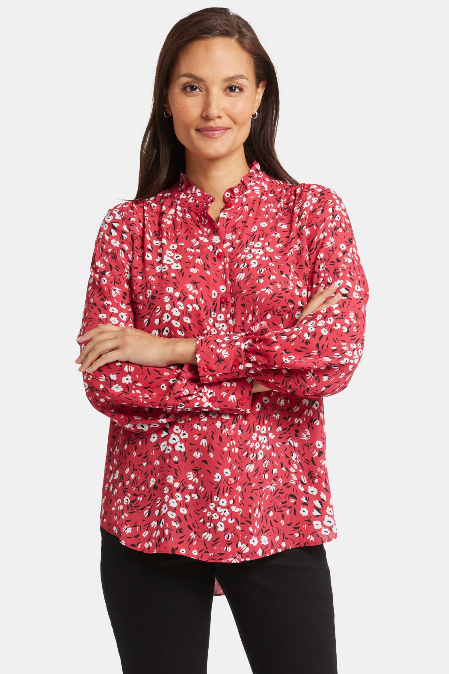売れ筋商品|||エヌワイディージェイ シャツ トップス レディース Plus Size Pintuck Blouse Fallen Leaf NYDJ Women's Plus Size Three-Quarter Sleeve Pintuck Blouse