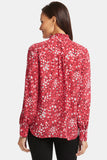 NYDJ Ruffle Neck Blouse  - Cherry Creek