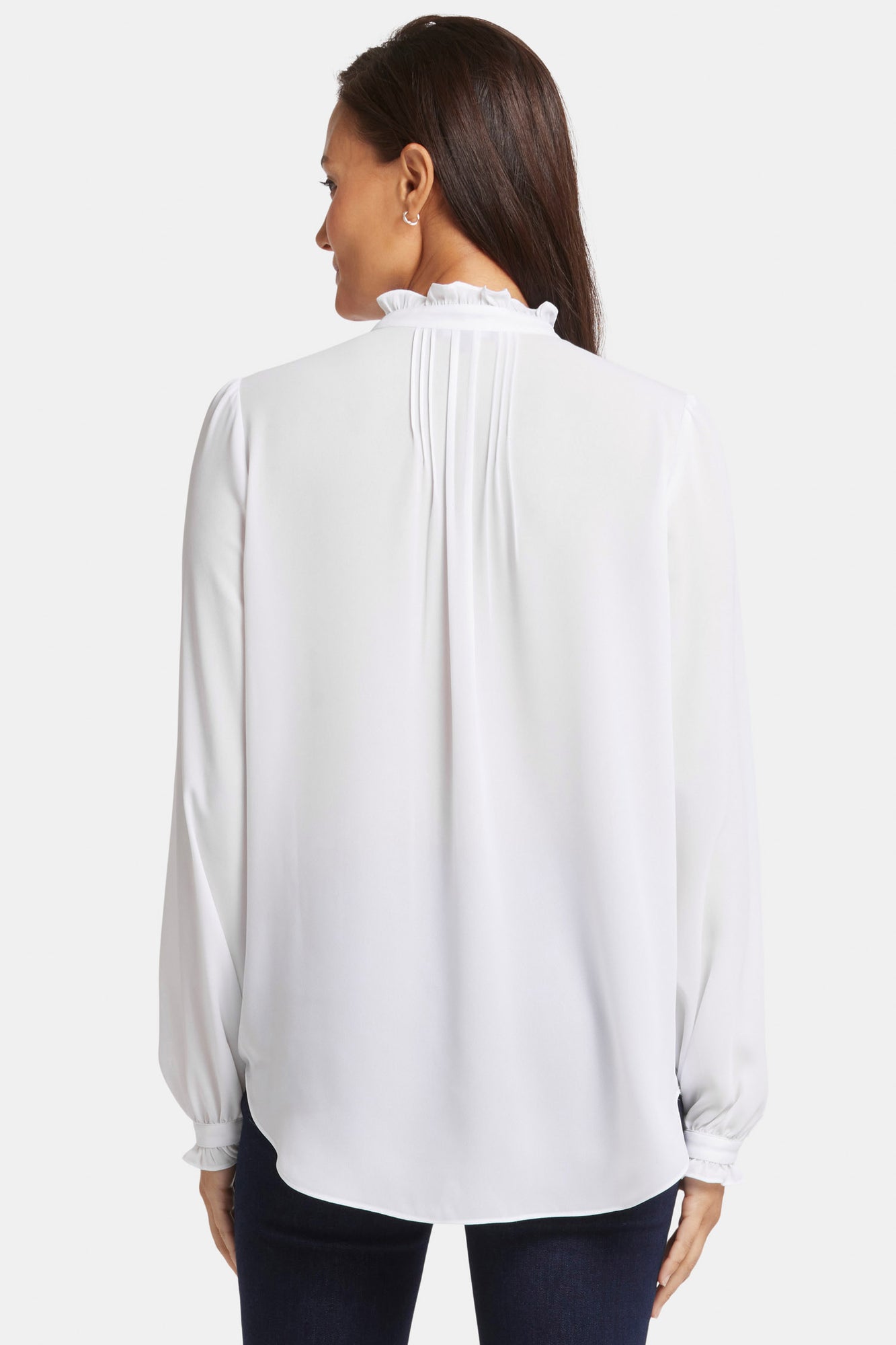 NYDJ Pleated Front Tunic  - Optic White