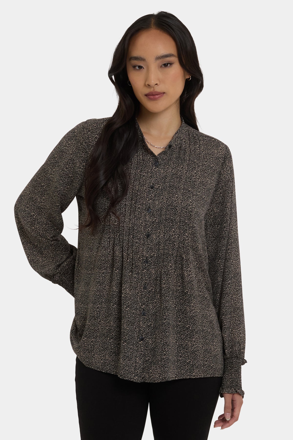 Pleated Peasant Blouse - Meadowlark