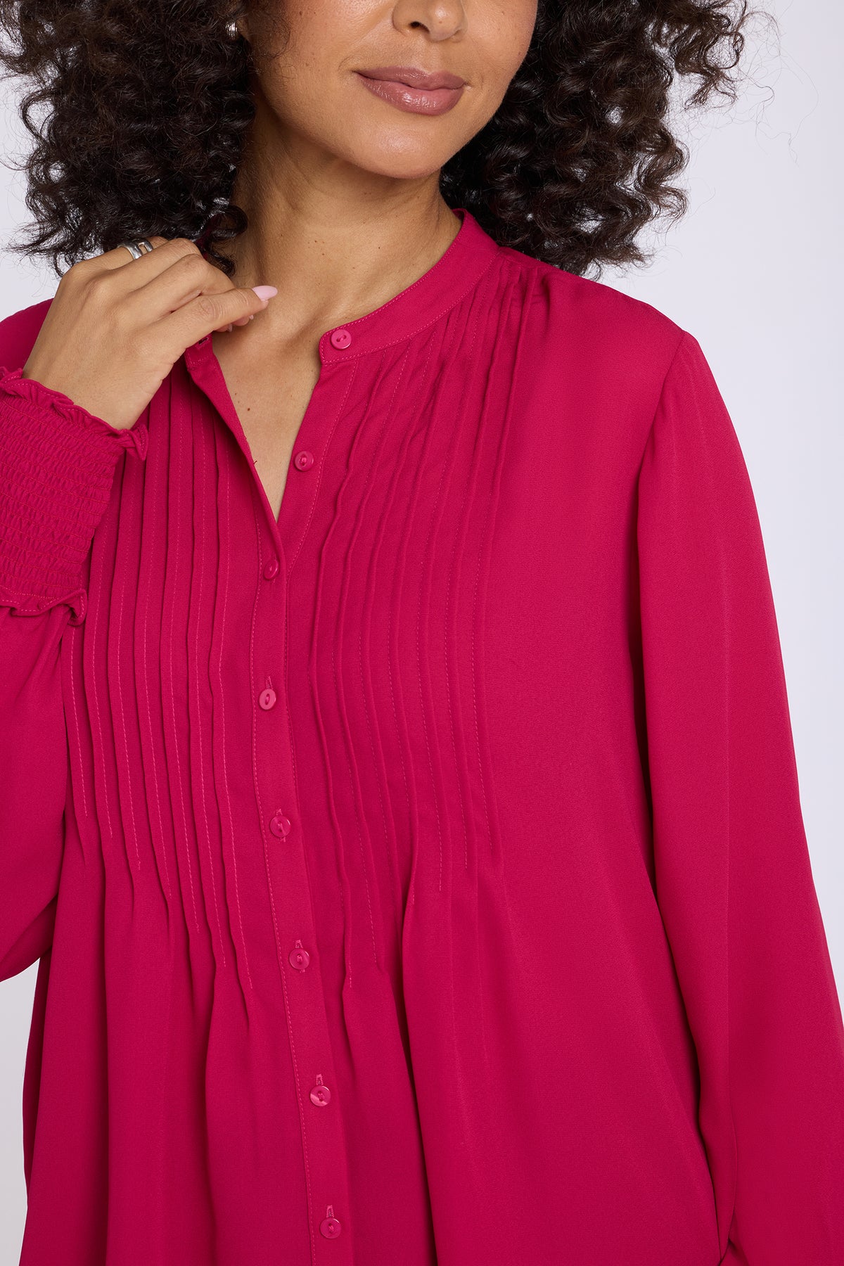 NYDJ Pleated Peasant Blouse  - Jazzy