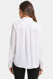 NYDJ Tuxedo Blouse  - Optic White