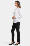 NYDJ Tuxedo Blouse  - Optic White