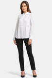 NYDJ Tuxedo Blouse  - Optic White