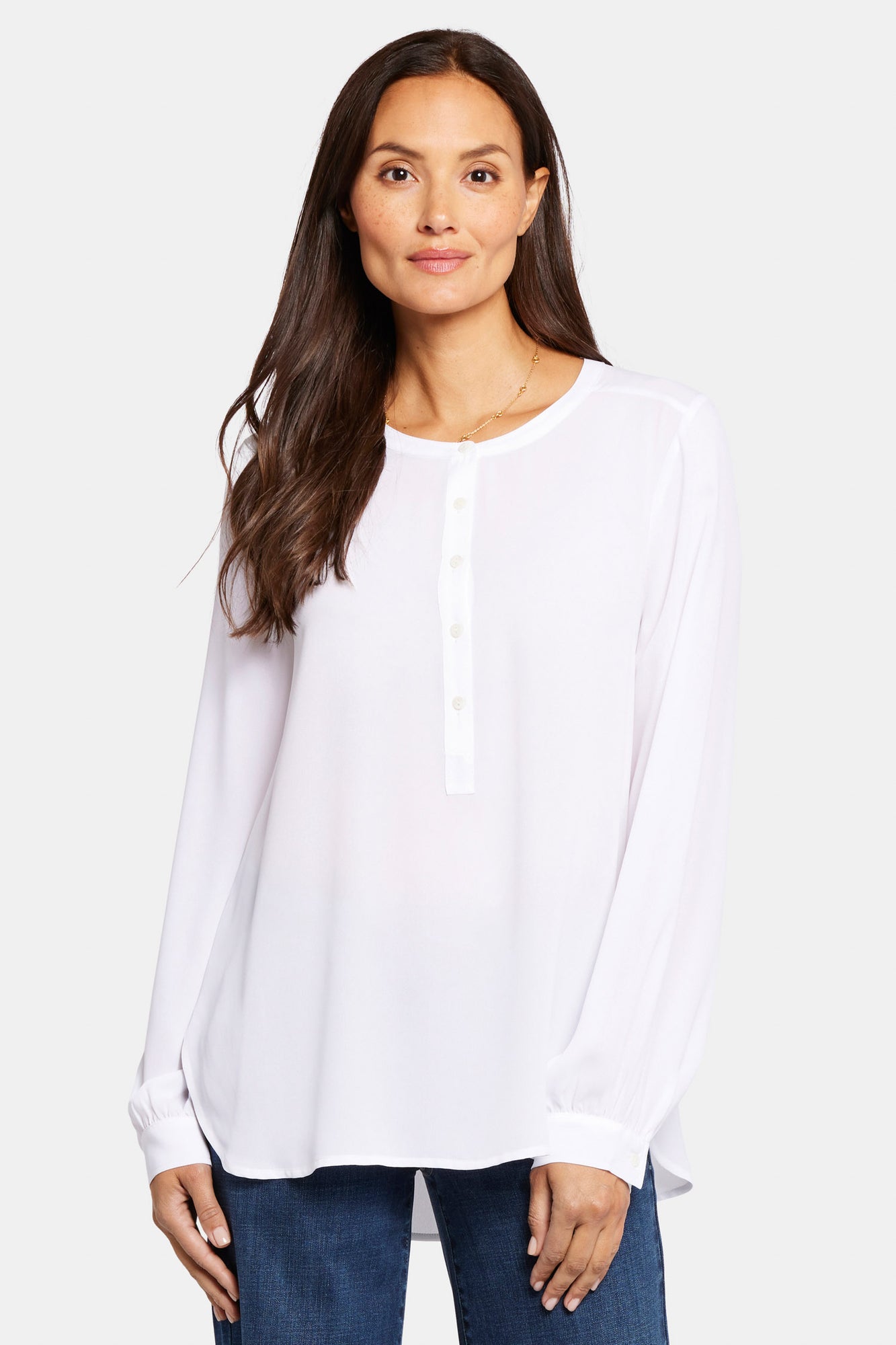 NYDJ Simone Blouse  - Optic White