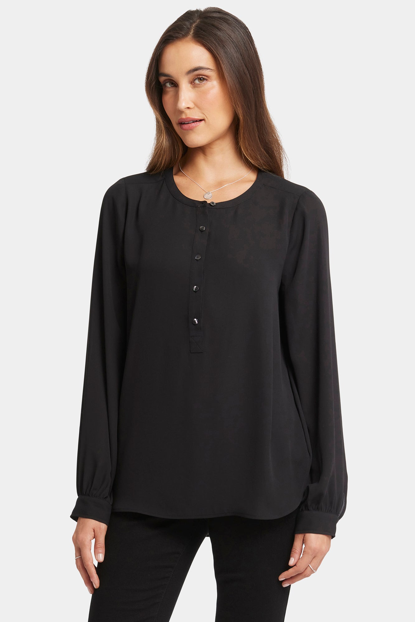 NYDJ Simone Blouse  - Black