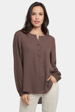 NYDJ Simone Blouse  - Coffee Bean