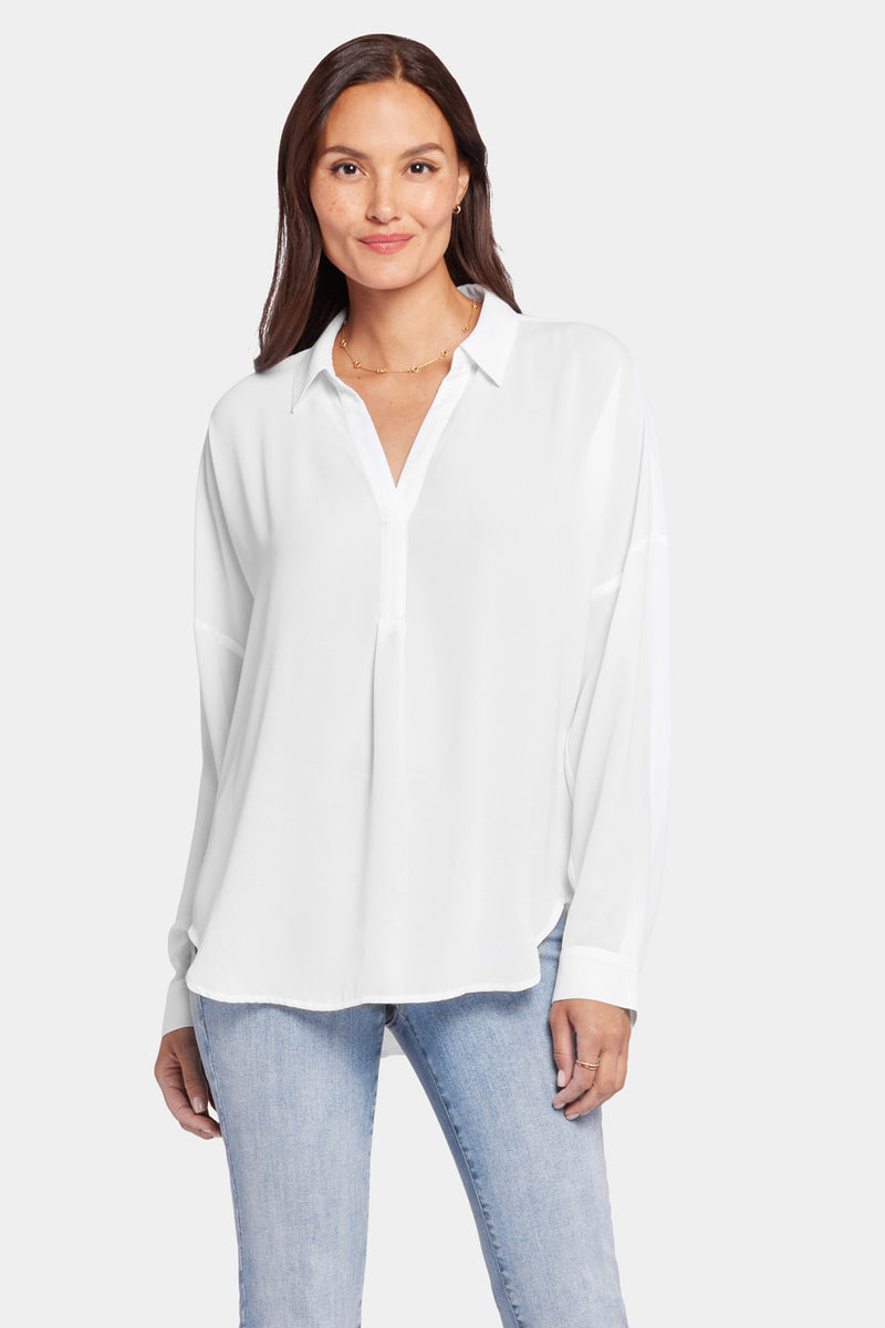 NYDJ Becky Blouse  - Optic White