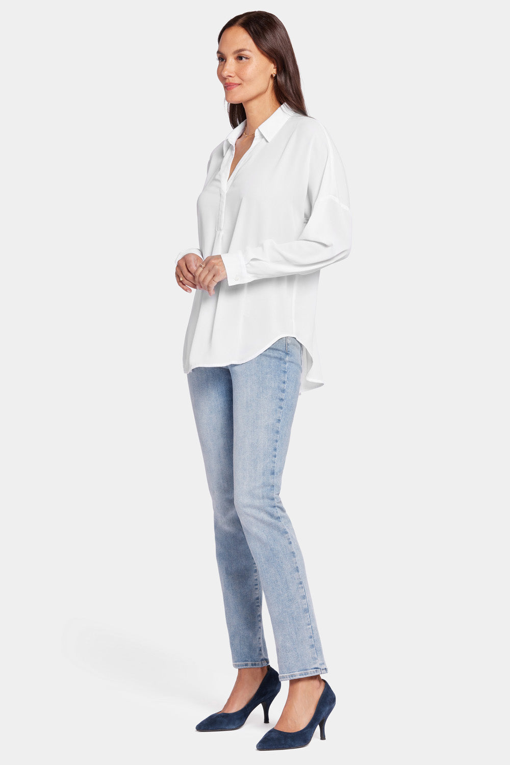 NYDJ Becky Blouse  - Optic White