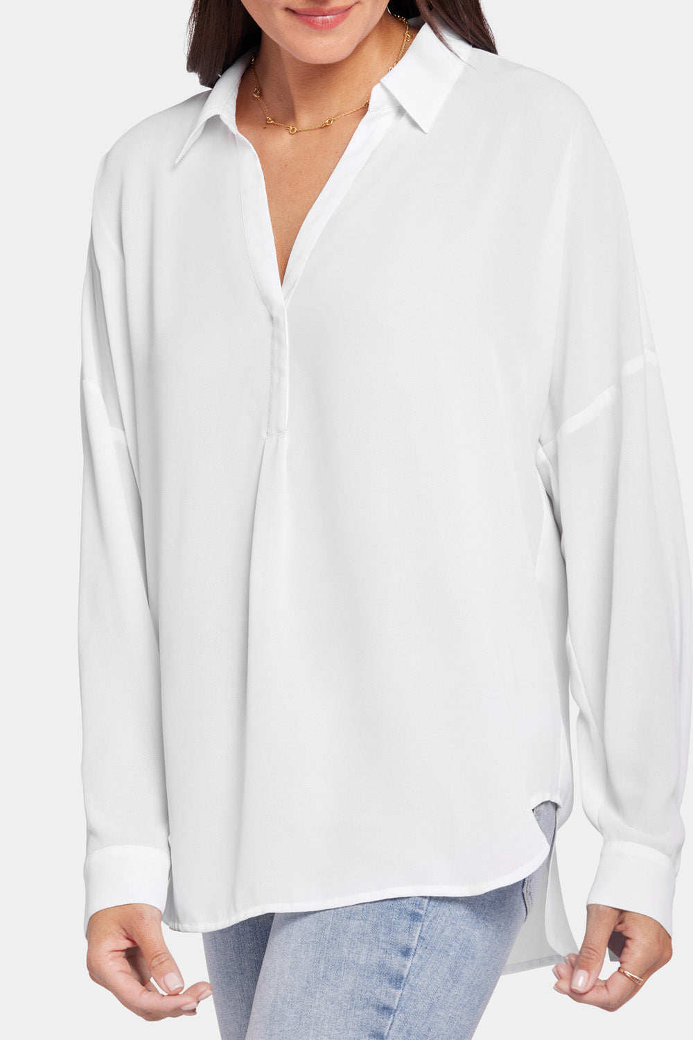 NYDJ Becky Blouse  - Optic White