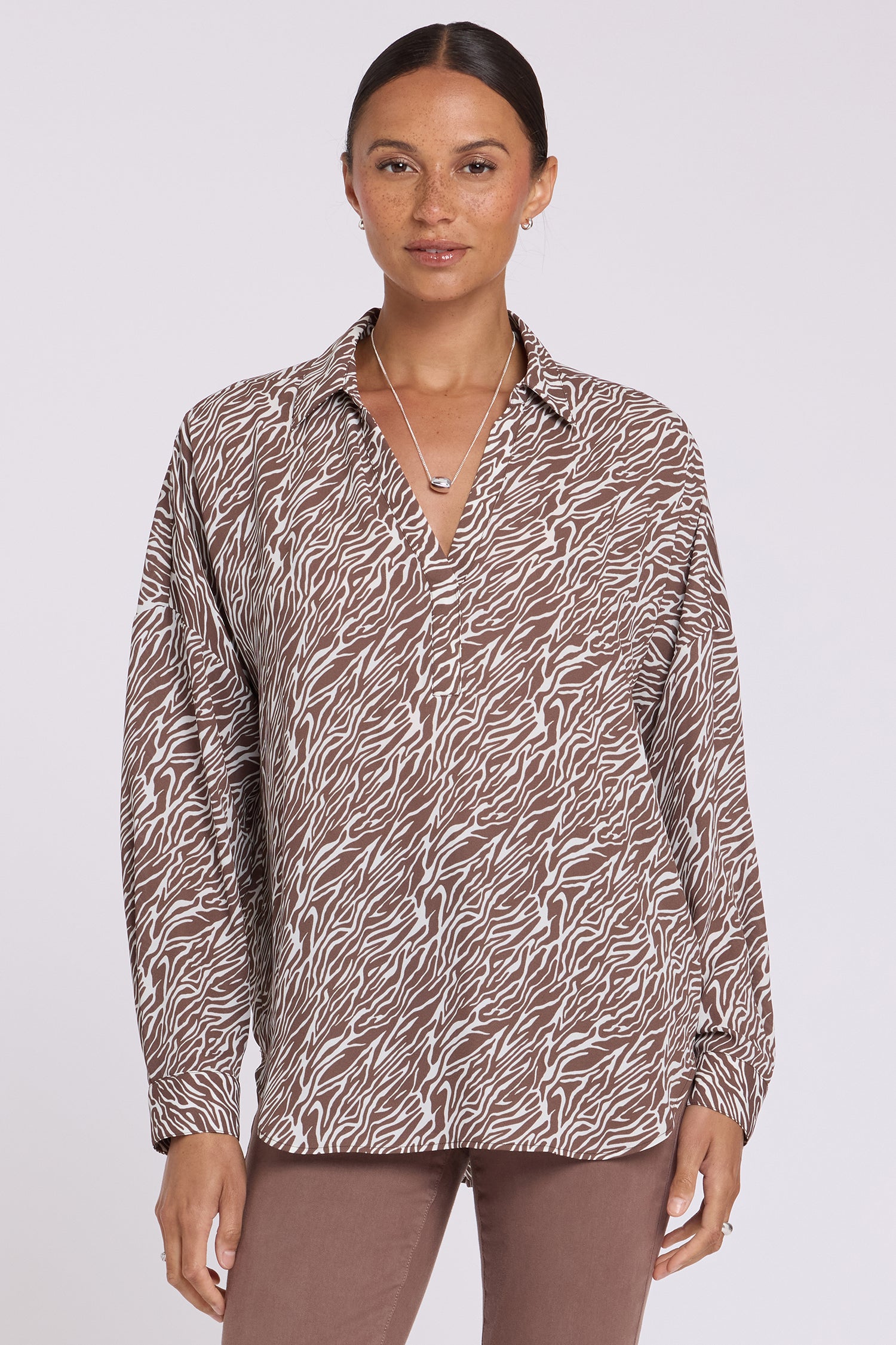 NYDJ Becky Blouse  - Zebra Java